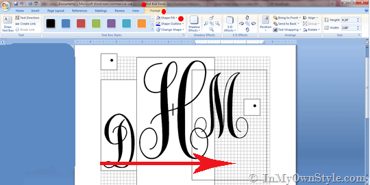 Monograms in Microsoft Word