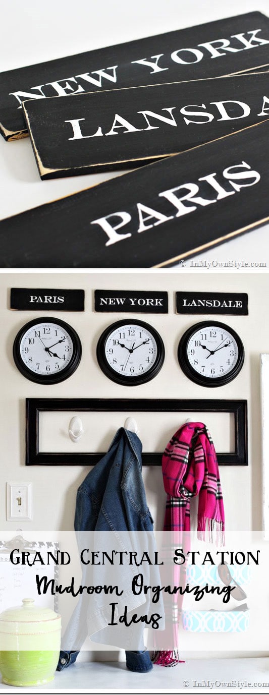 Mudroom Organizing and DIY Ideas that use the wall to help you and your family stay organized