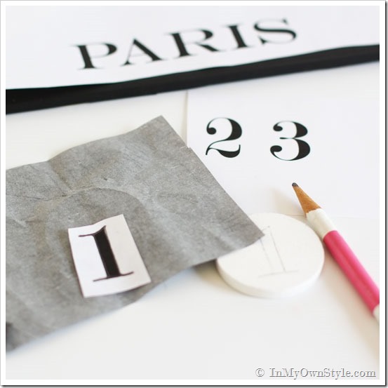 How to transfer lettering on to furniture or accessories to paint