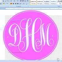 How to make a monogram using Microsoft Word