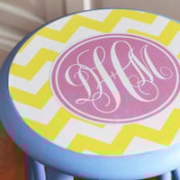Easy to make monogram stool