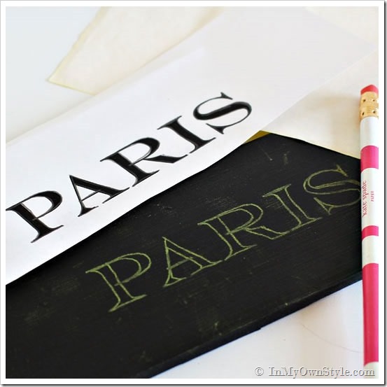 How to transfer lettering to paint on furniture