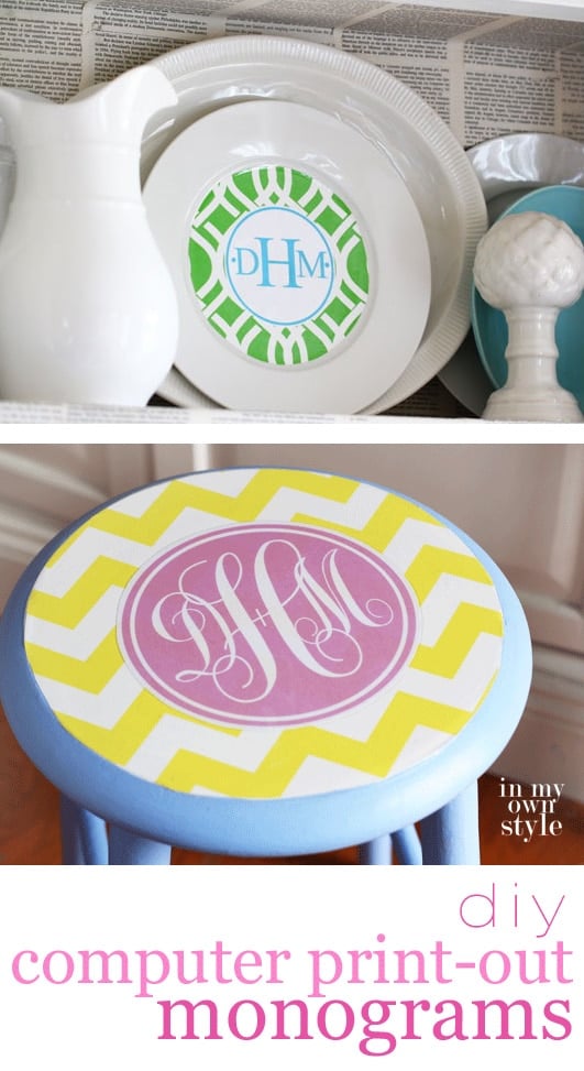 Free Printable Monograms for Decorating