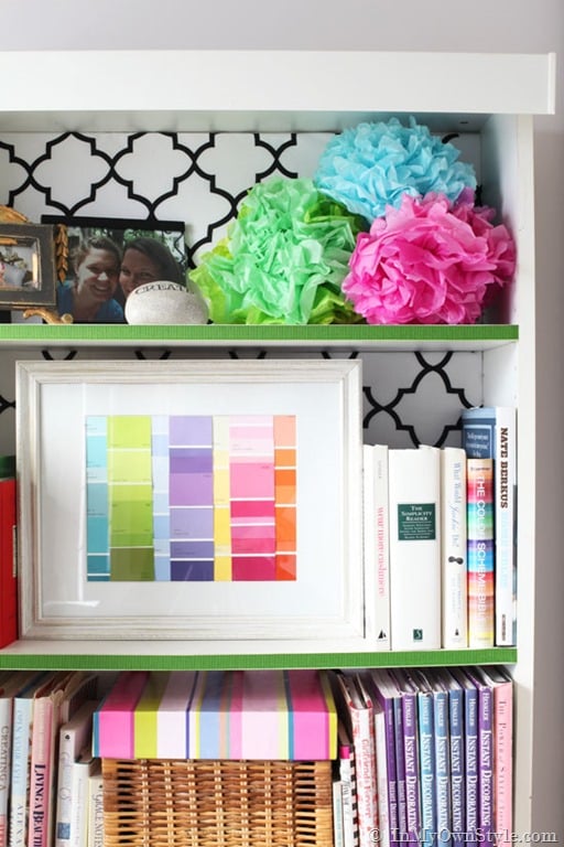 ribbon used as shelf trim