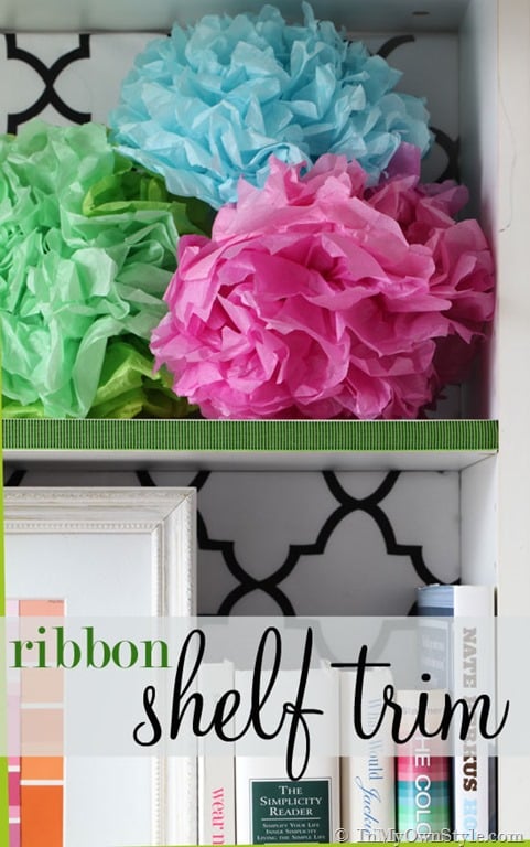 Decorating Ideas Using Ribbon - Shelf trim