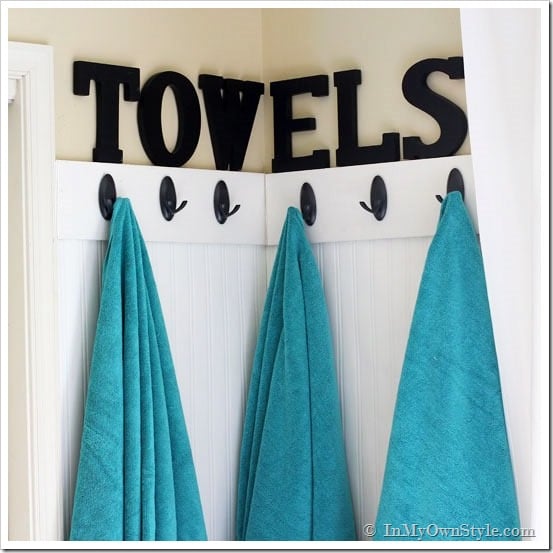 Guest-Room-Towel-Wall using Command Brand Double hooks