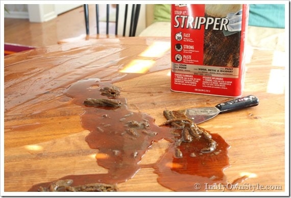 How-to-strip-a-finish-off-of-a-wood-table