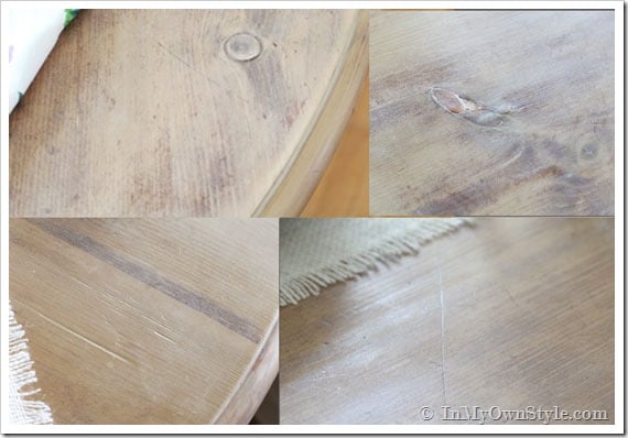Rough-Hewn- Table Finish Salvaged Pine
