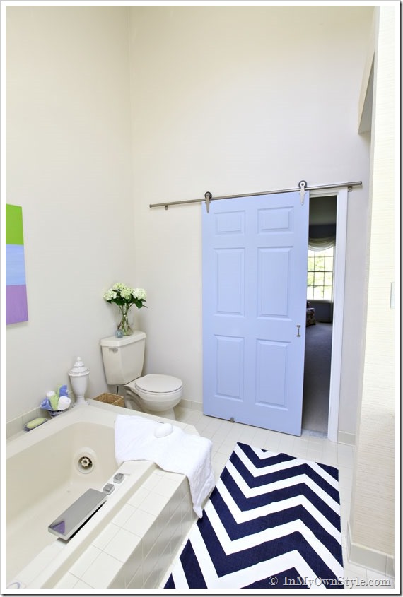 Decorating-Ideas-for-a-large-bathroom-using-door-hardware-from-Rolling-Door-Designs