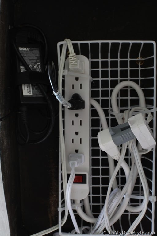 Cord Management Idea for a Home Office