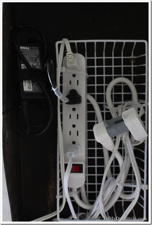 Cord Management Idea for a Home Office