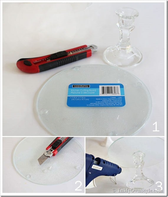 Glass Cake Stand tutorial