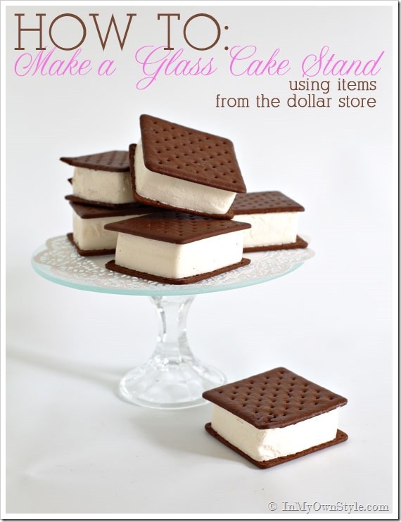 How to make a glass cake stand 