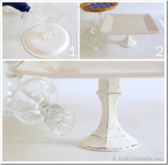 How to make a glass or wicker cake stand