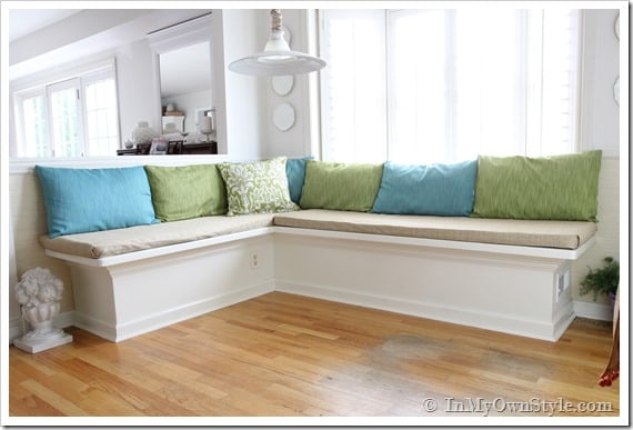 Banquette and Wayfair Table_9026