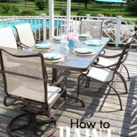 how to paint a metal patio set using spray paint