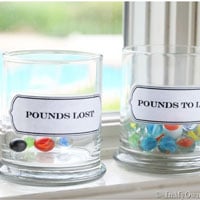 Losing Pounds with colorful marbles