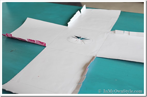 Pattern-for-covering-a-tissue-box-with-gift-wrap