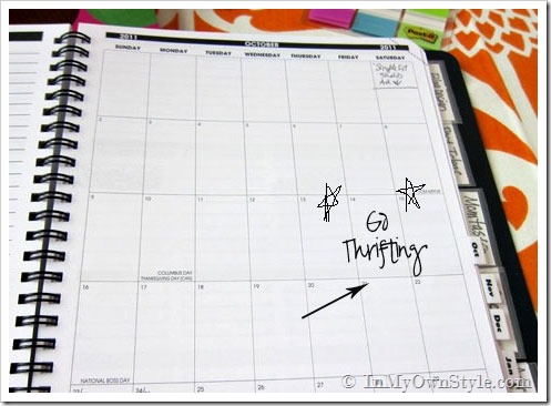 Planner pad planner opened on desk