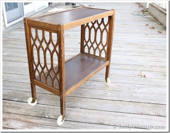 Side table found at a thrift store for $5.90.