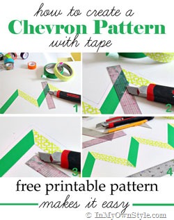 How-to-Tutorial-on-How-to-Make-a-Chevron-Pattern-with-tape---plus-free-printable-pattern-to-download-pdf