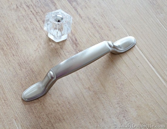 Nickel-Cabinet-pulls and knobs ready to install