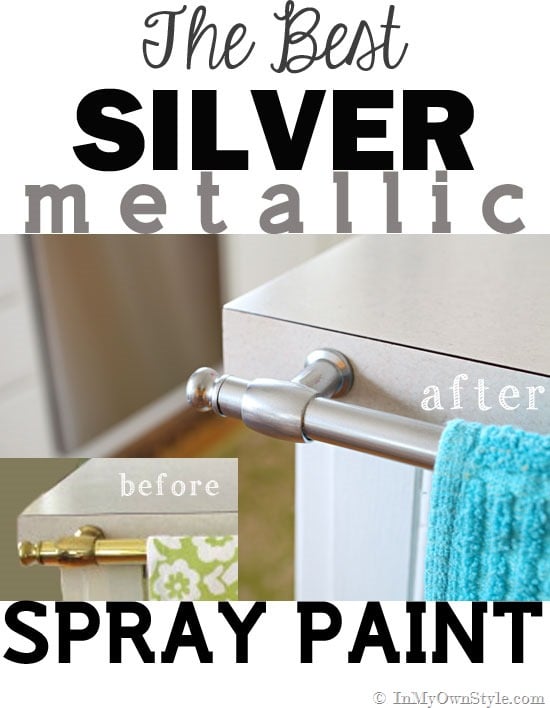 Spray painting metal hardware brass to nickel silver