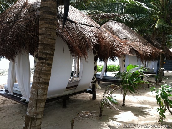 Huts in a row