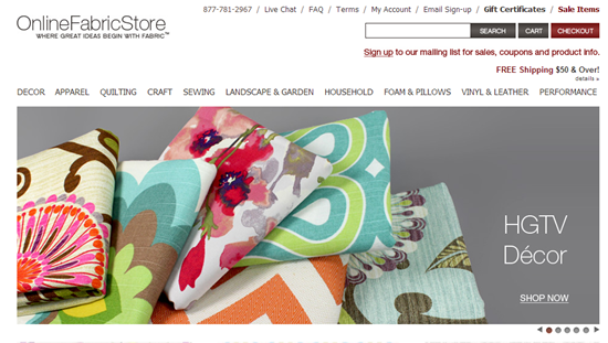 Online Fabric Store