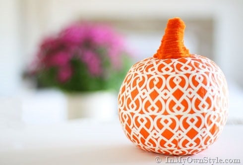napkin covered pumpkin