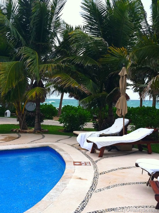pool area around casitas