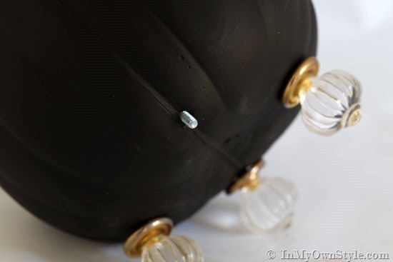 How-to-add-cabinet-knob-feet-to-a-foam-pumpkin