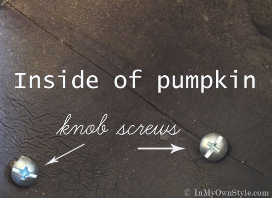 how to attach feet to a pumpkin candy jar