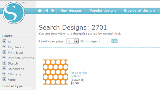sihouette Online Store Large circle pattern 2701