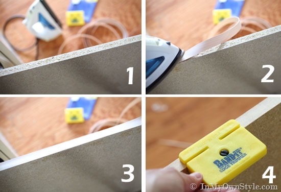 How to add wood veneer to the raw edge of plywood or particle board