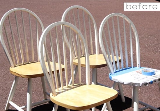 How to paint a wood chair but not the chair seat