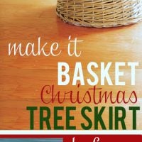 Basket Christmas tree skirt. Christmas tree skirt made using a large basket.