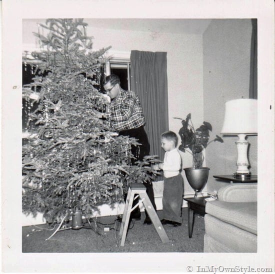 old family photo from Christmas