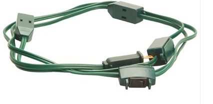 9 ft Christmas Tree Extension cord #HowtohanglightsonaChristmastree #Christmastreewithlights #Christmastreelighting #Christmastreelights #Christmastreewithlights #EasyChristmastreelights #HowdoyouwraplightsonaChristmastree green 9-outlet Christmas tree cube tap extension cord