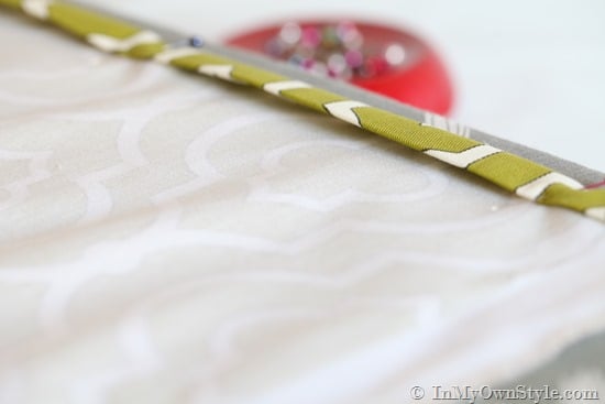 Easy sew tutorial on how to make a sink skirt to create hidden storage