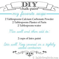 Most durable DIY Chalk paint recipe to use on furniture