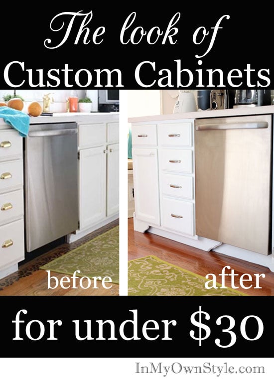 How to make kitchen cabinets look custom for under $30