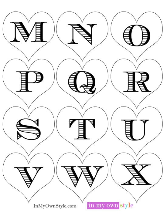 Valentine-Free-Printable-Heart-Initialgift-tags-page-2