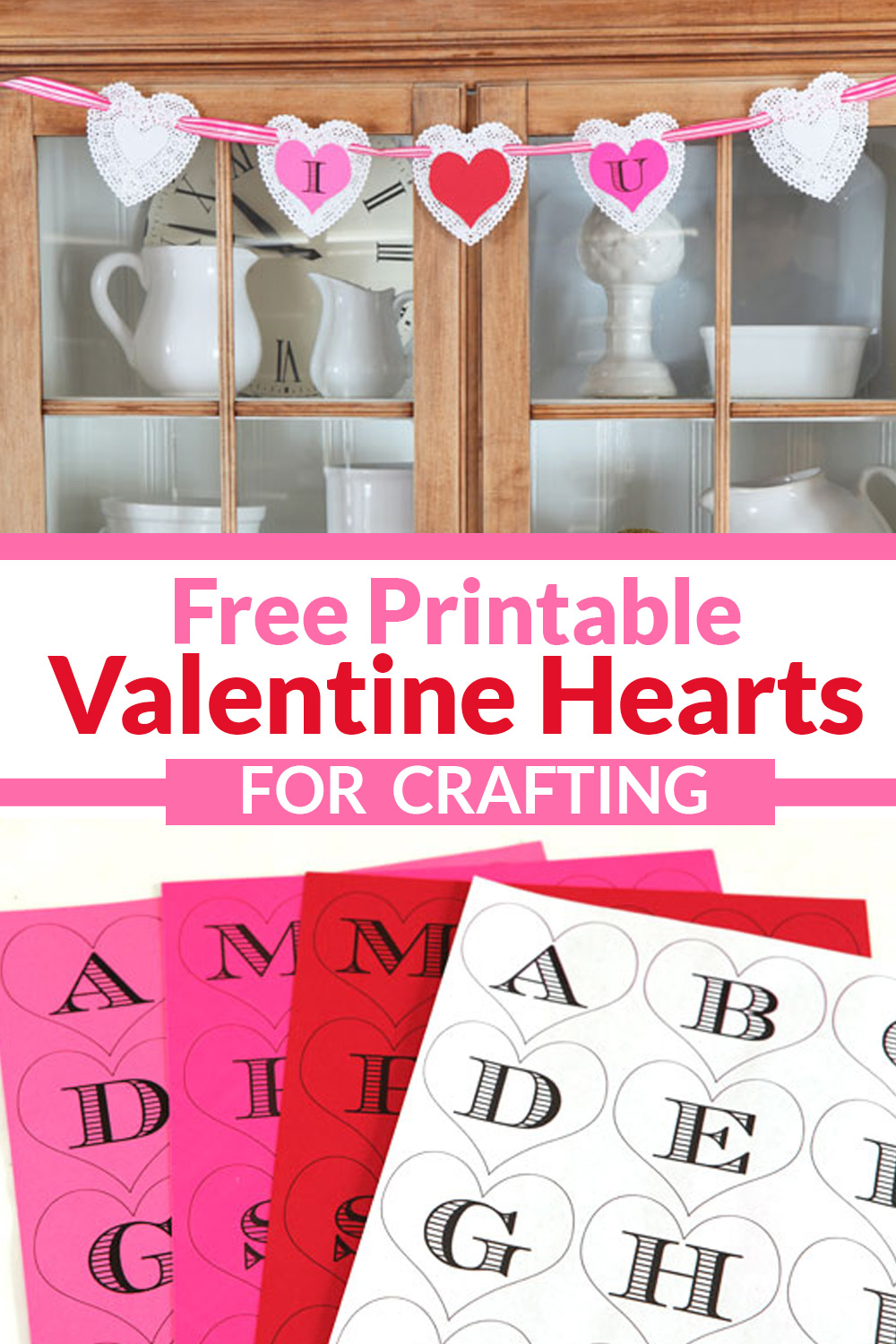 Free Printable Valentine Hearts to use for crafting and decorating your home or classroom.