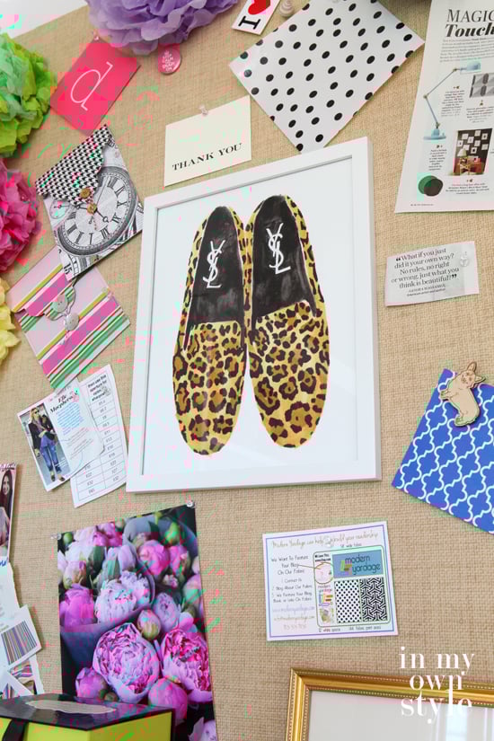 How-to-hang-art leopard shoe illustration