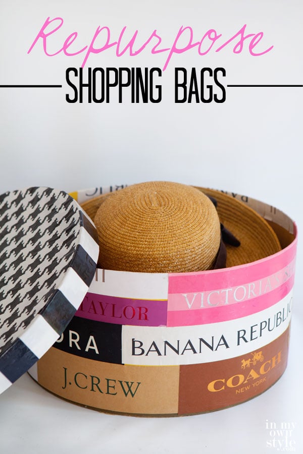 Closet-Storage-ideas using shopping bags