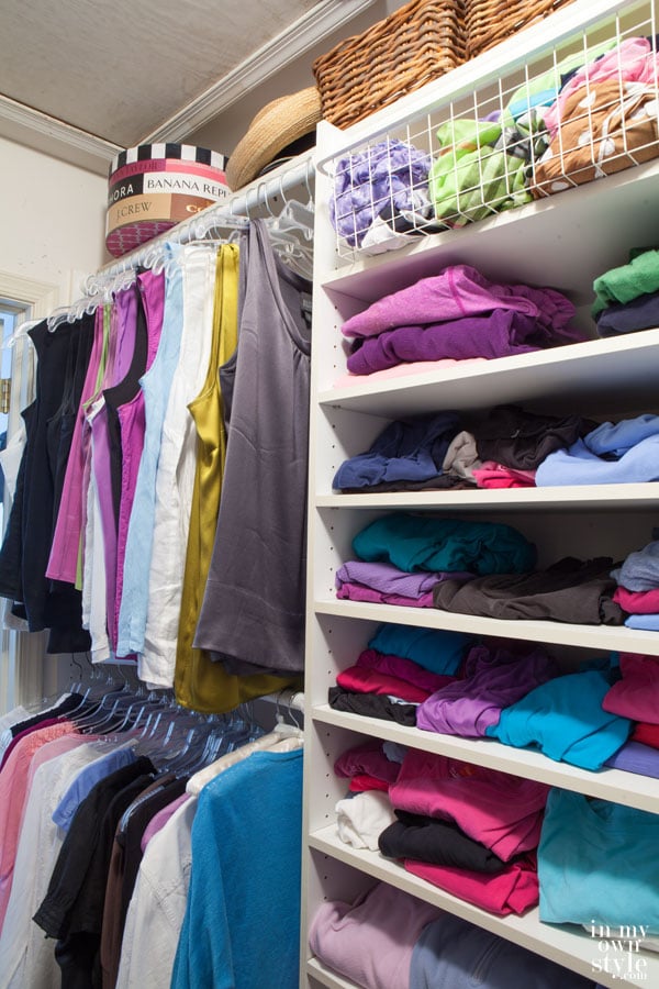 Decorative closet storage on a budget