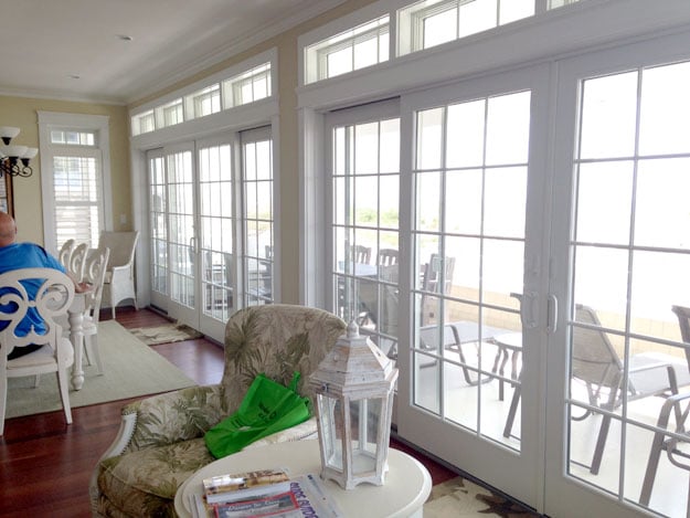 wall of glass doors