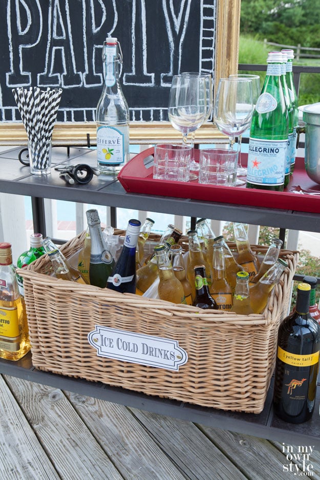 How-to-make-a-basket-into-a-party cooler