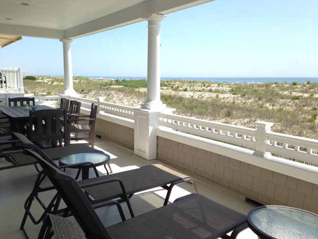 Atlantic Ocean view off porch of OCNJ beach home.